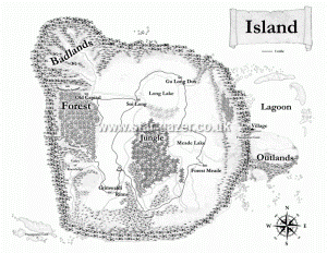Image: Island black and white Map - Click to enlarge