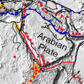 Image: Arabian Plate Tectonics, local view - Click to enlarge